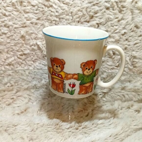 Children's cup, bears, 1979. Enesco imports - Picture 1 of 7
